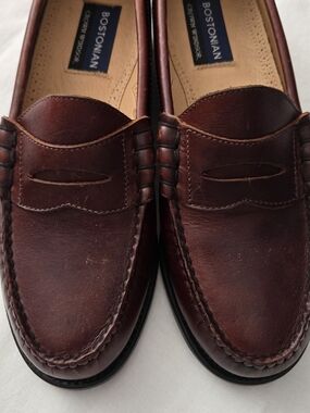 Bostonian Men's Penny Loafers in Burgundy Brown